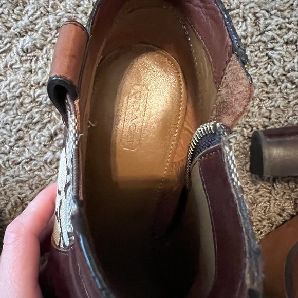 Brown Coach Booties - Picture 6 of 8